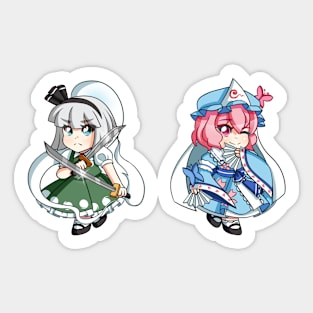 Youmu Konpaku Yuyuko Saigyouji Sticker